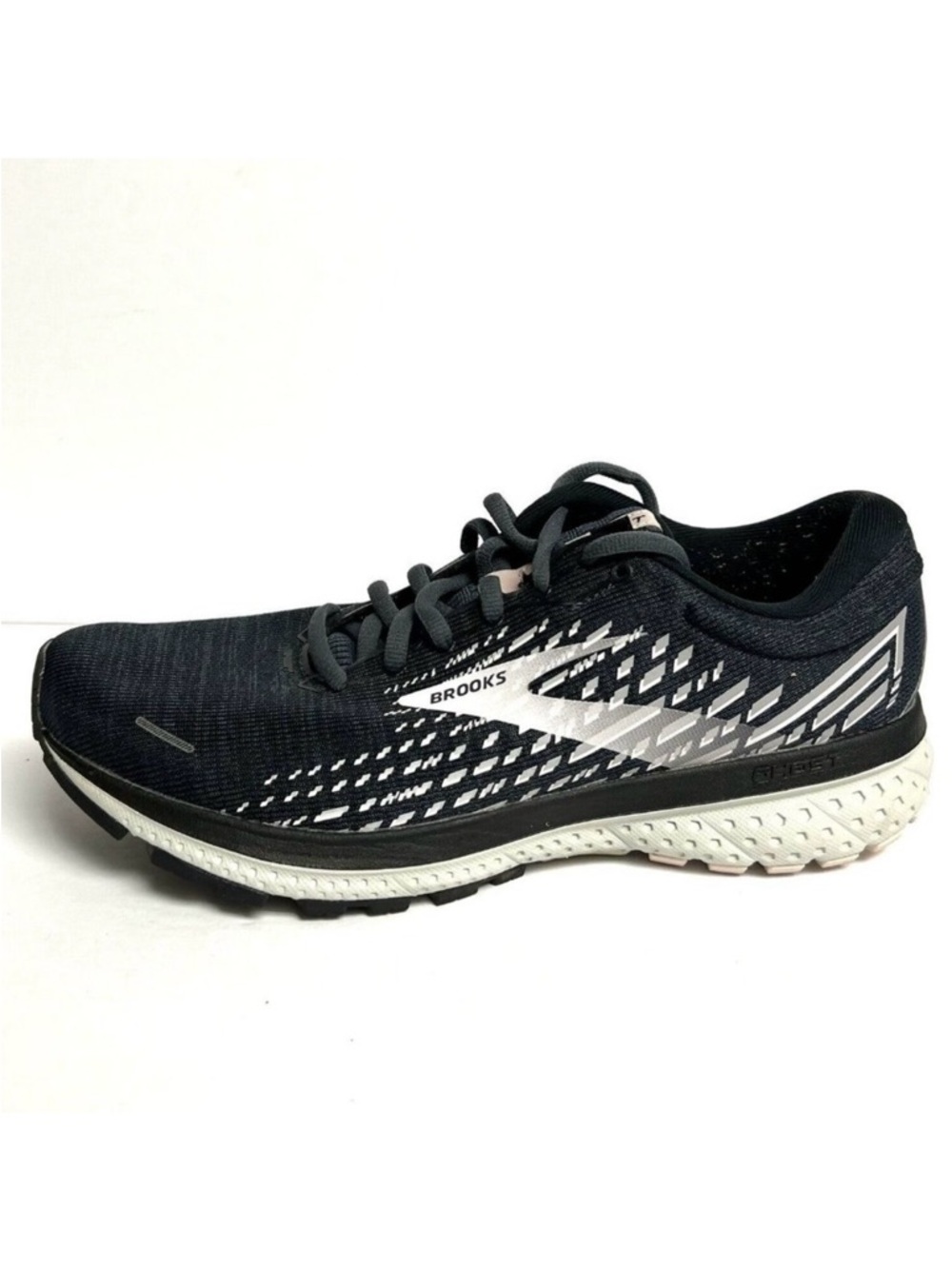 Brooks Women’s Ghost 13 Sz 9 Black White Athletic Running Shoe Sneakers Mesh